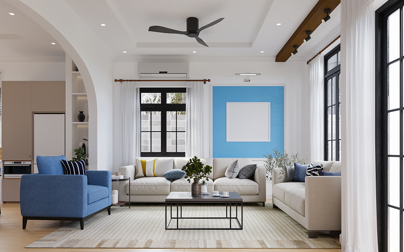 Aircon Installed in Modern Living Room