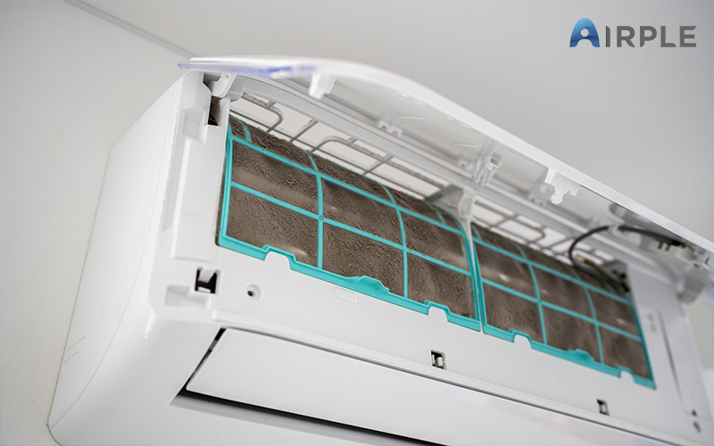 Dirty aircon filter that causes aircon overheating