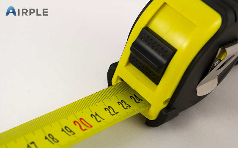 A measuring tape