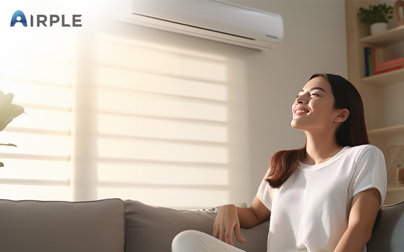 Enjoying aircon